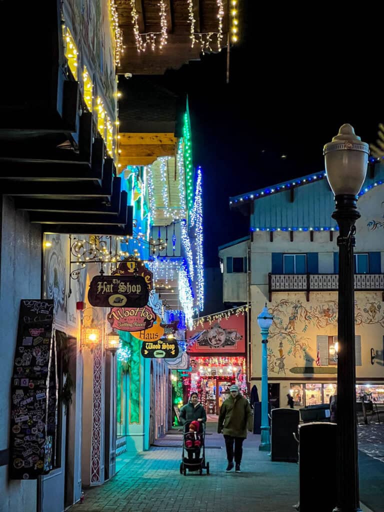 Leavenworth Washington winter Christmas lights