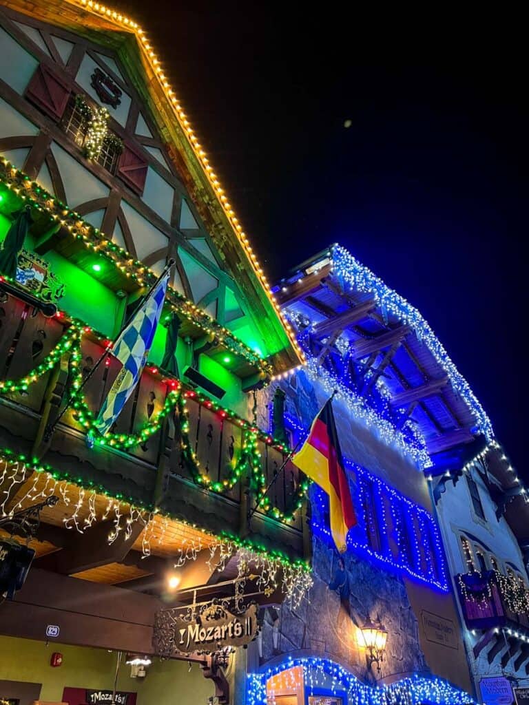 Leavenworth Washington winter Christmas lights