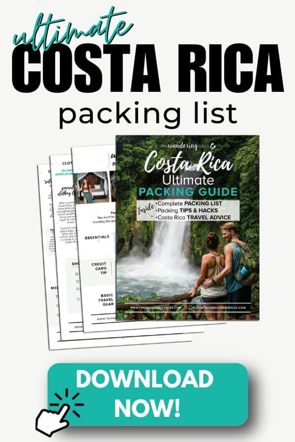 Costa Rica packing list mobile banner