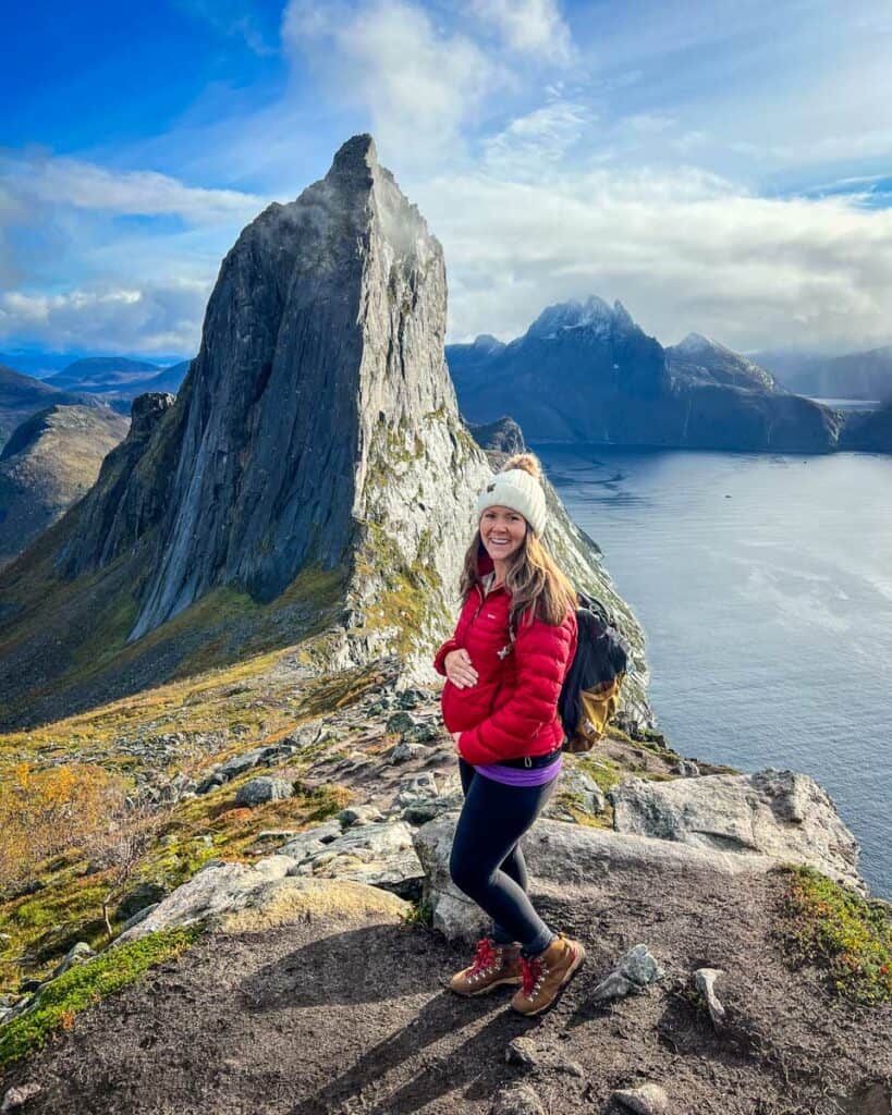 Hesten Hike Senja Norway baby bump