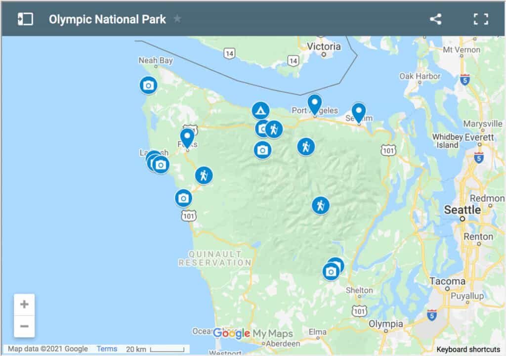 Olympic National Park map