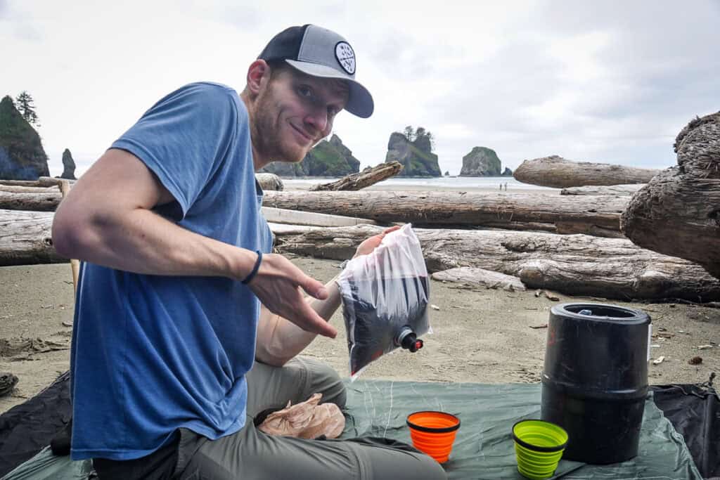 Shi Shi Beach camping Olympic Peninsula Washington