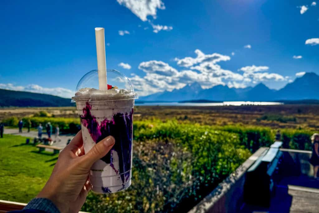 Huckleberry Milkshare Pioneer Grill Jackson Lodge Grand Teton National Park