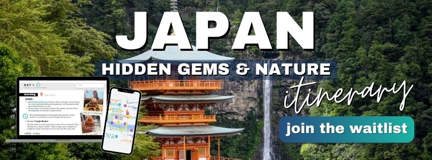 Japan Hidden Gems itinerary waitlist