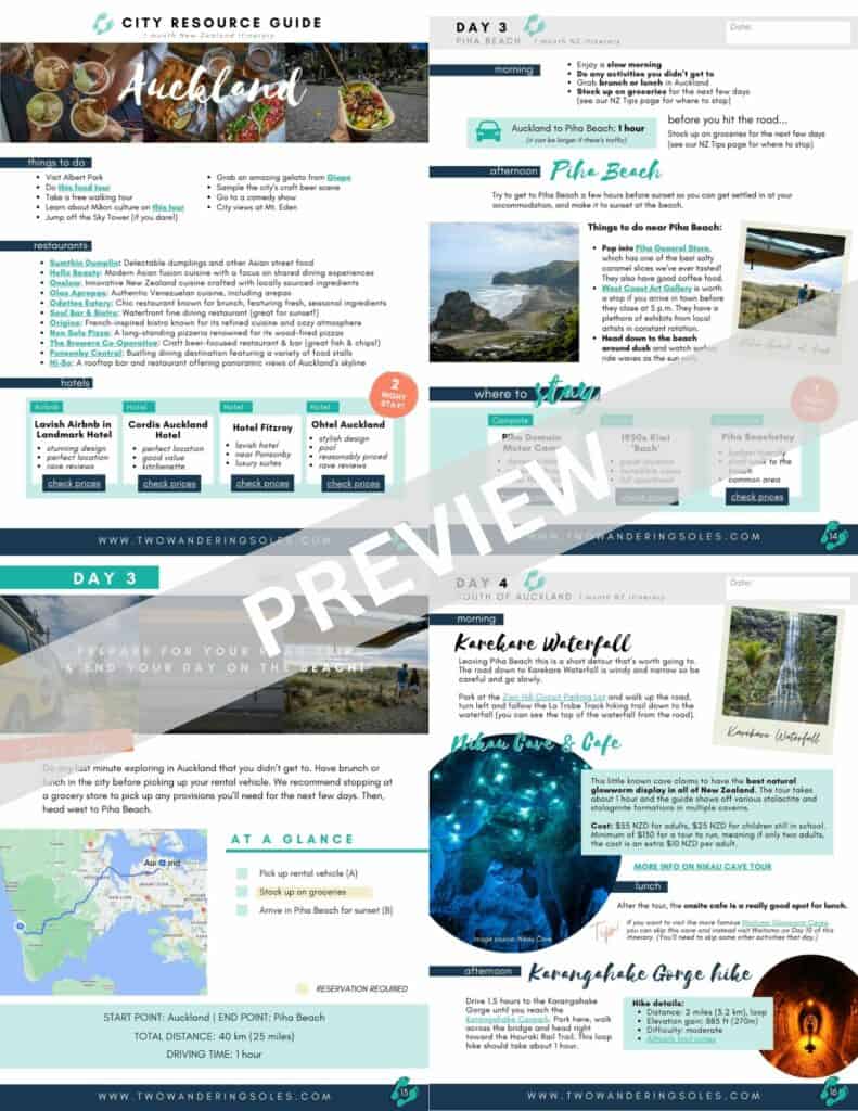New Zealand Itinerary Preview