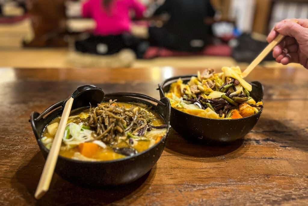 Hot pot Japan in autumn