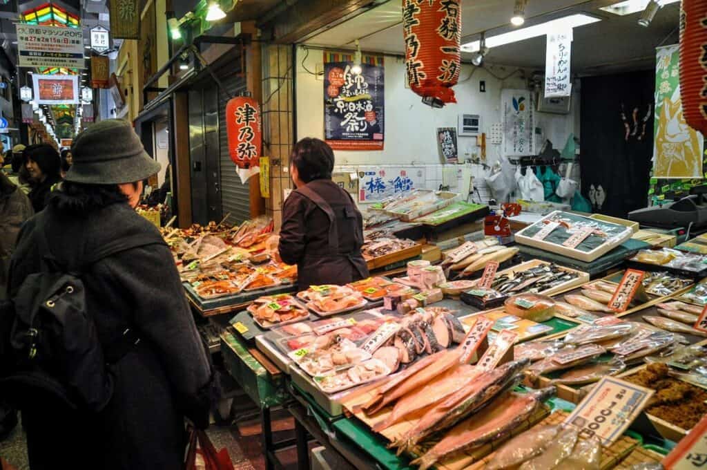 Kuromon Ichiba Market Osaka Japan