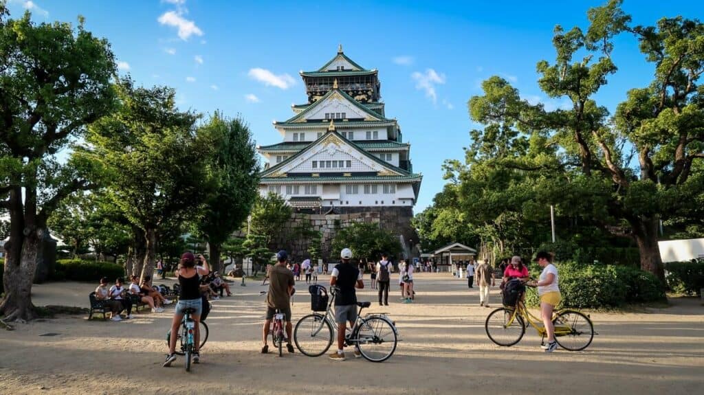 Osaka Castle Osaka Japan bikes