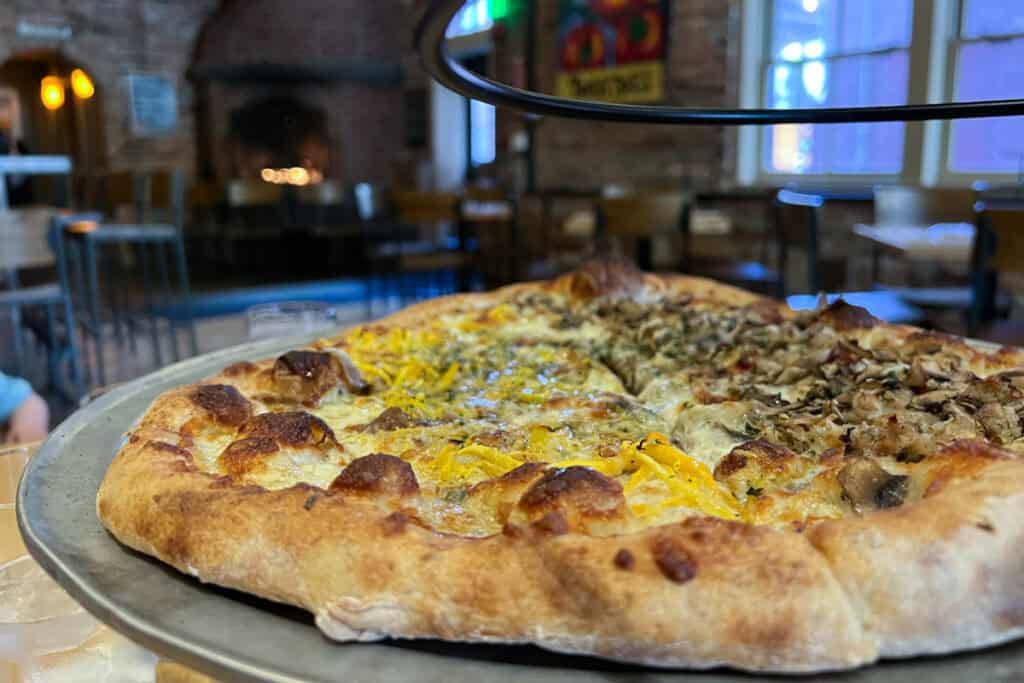 American Flatbread pizza in Burlington, Vermont 