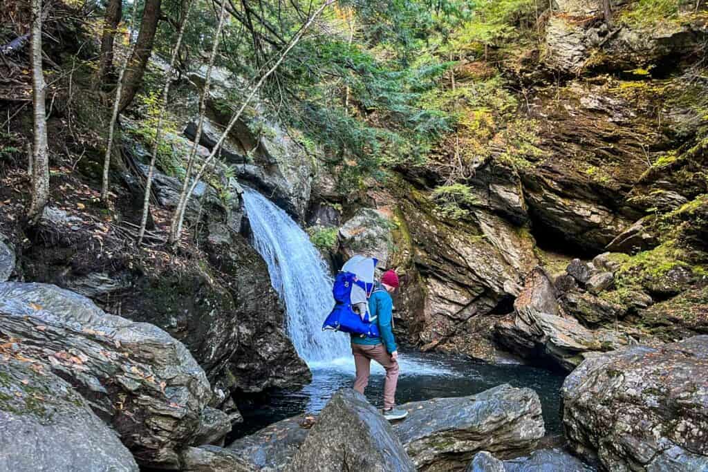 Bingham Falls hike near Stowe Vermont