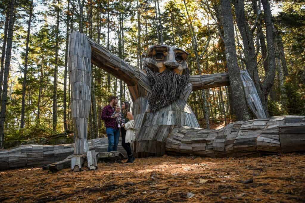 Coastal Maine Botanical Gardens troll exhibit