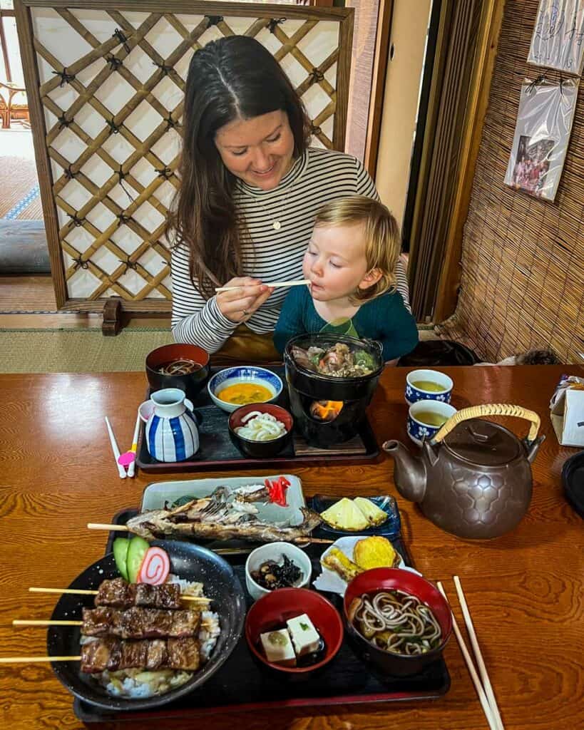 Japanese food with kids