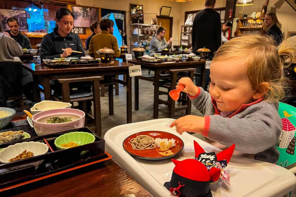 Japan with kids restaurant