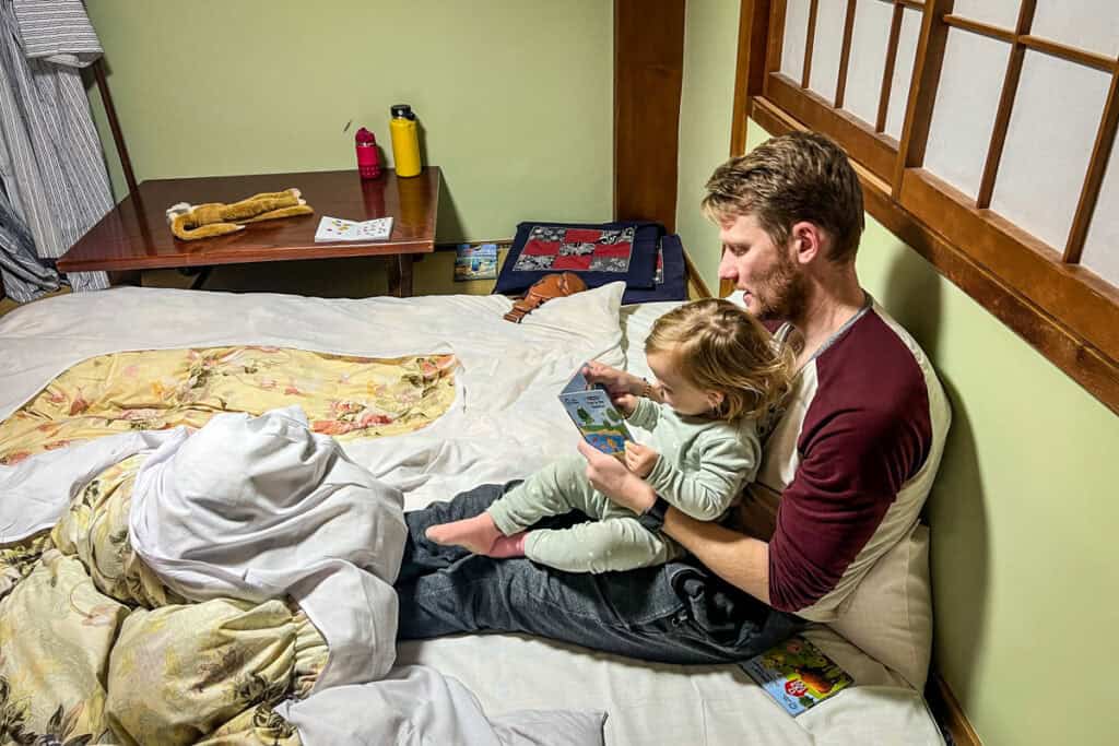 Japanese futon with kids