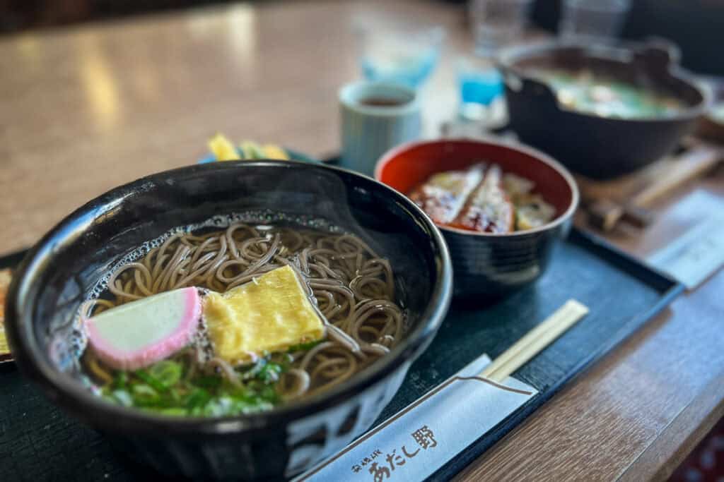 soba in Arashiyama Kyoto Japan