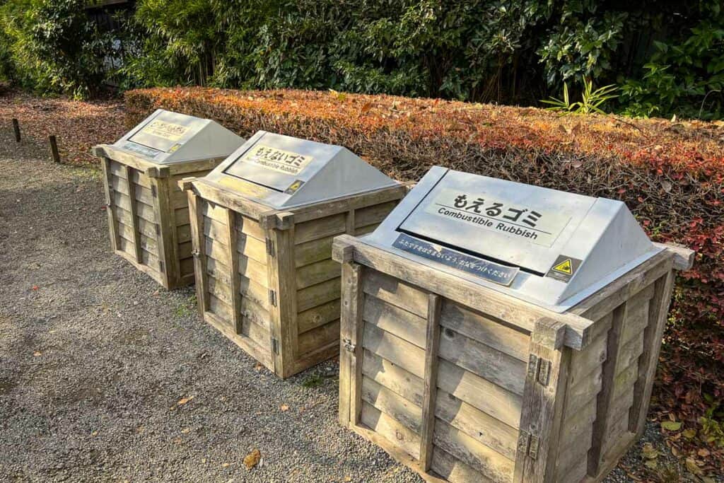 waste bins in Japan