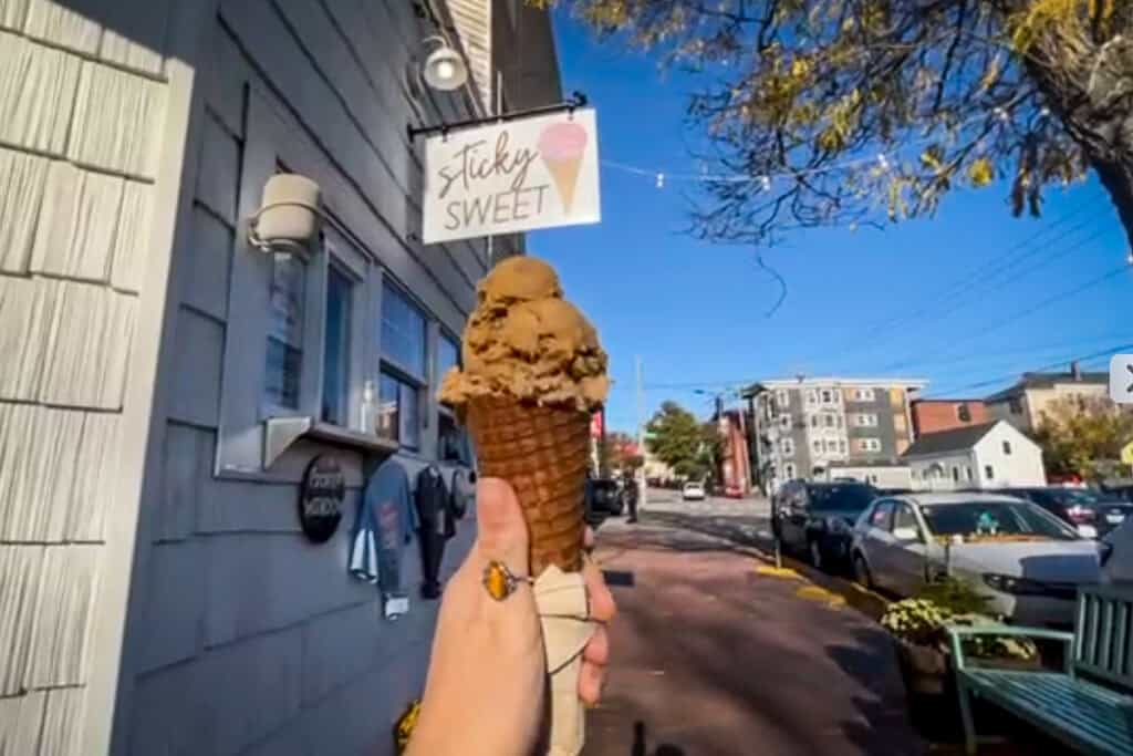 Ice cream from Sticky Sweet Portland, Maine