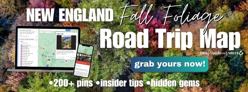 New England Fall Road Trip Map Sales Banner