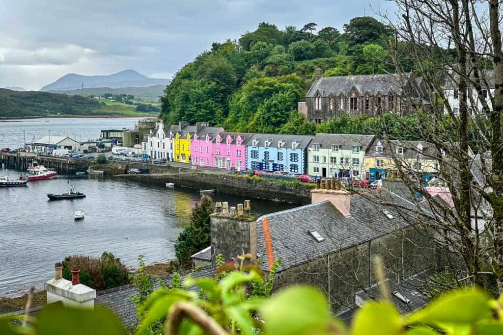 Portree viewpoint Isle of Skye Scotland