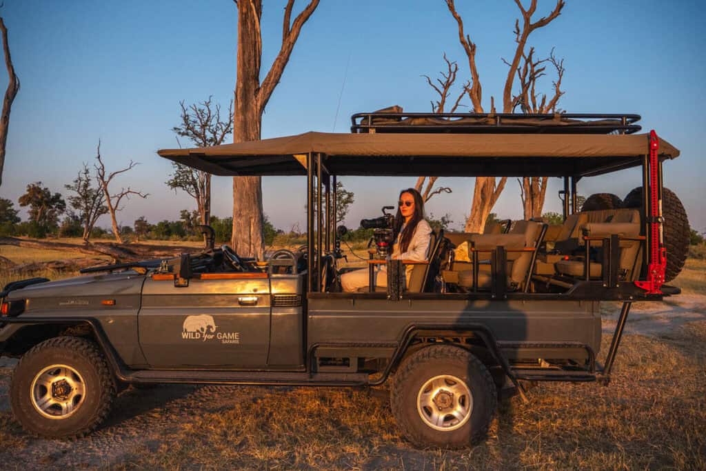 Ella on safari in Botswana