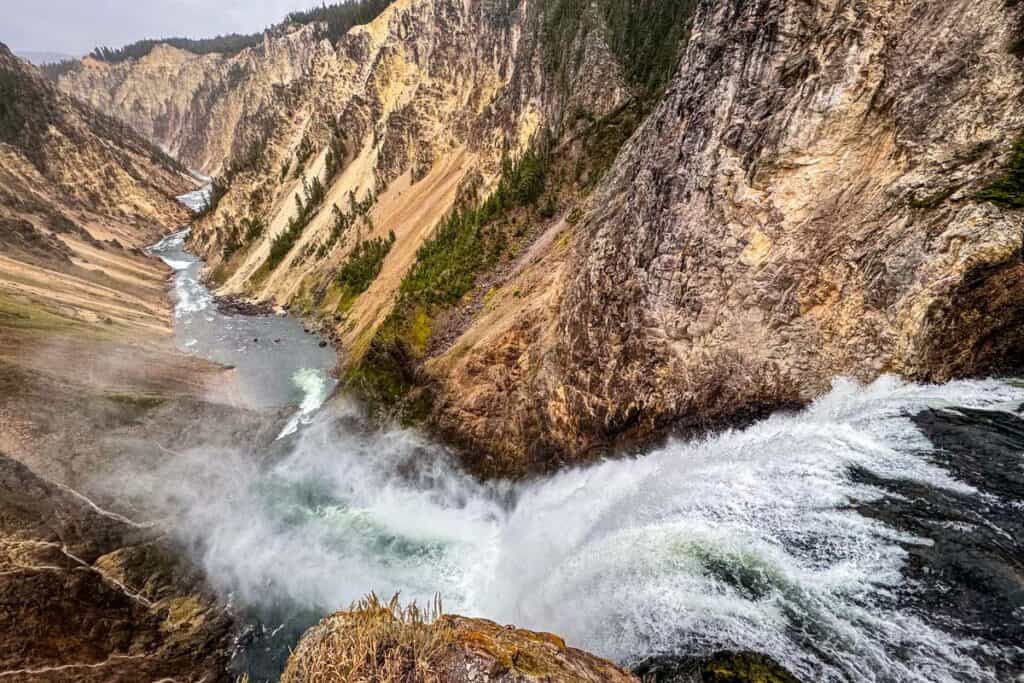 Brink of the Lower Falls Yellowstone National Park