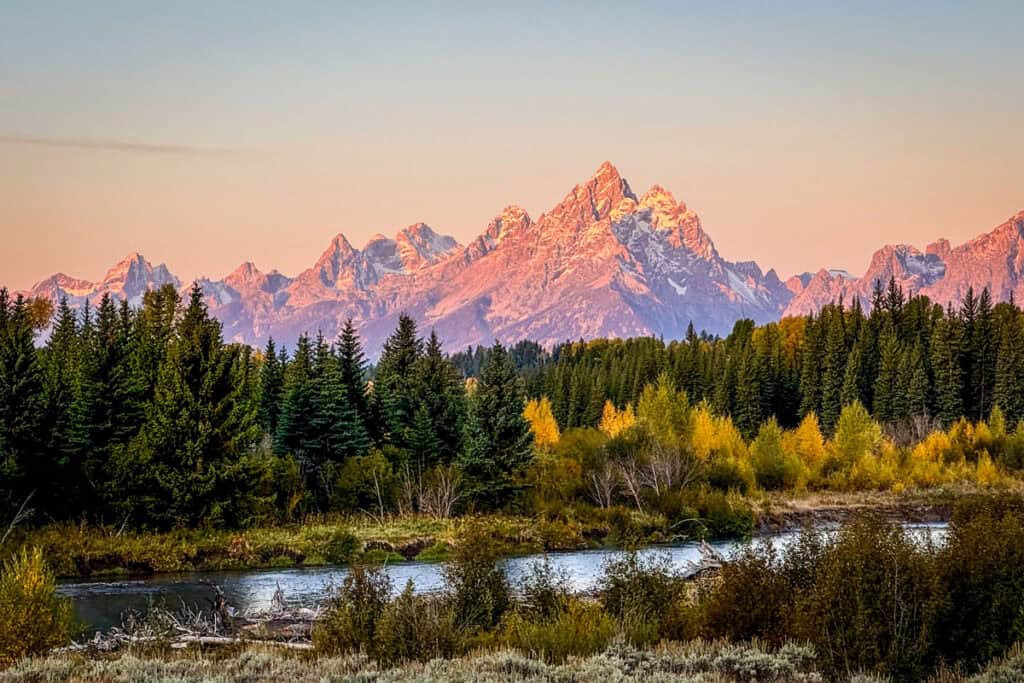 Grand Teton National Park at sunrise