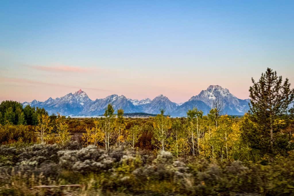 Grand Teton National Park at sunrise