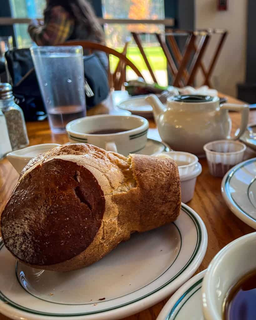 Popover and tea Jordan Pond House Acadia National Park Maine