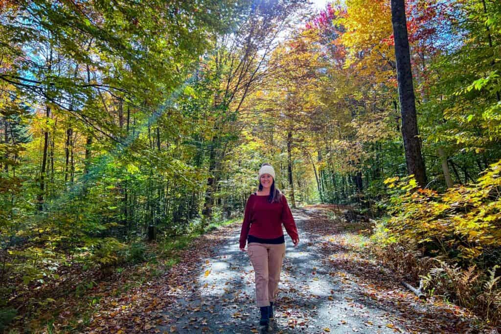 New England fall foliage walk