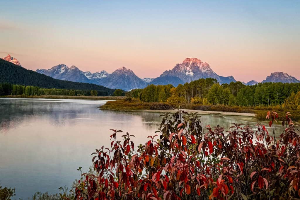 Oxbow Bend at sunrise Grand Teton National Park