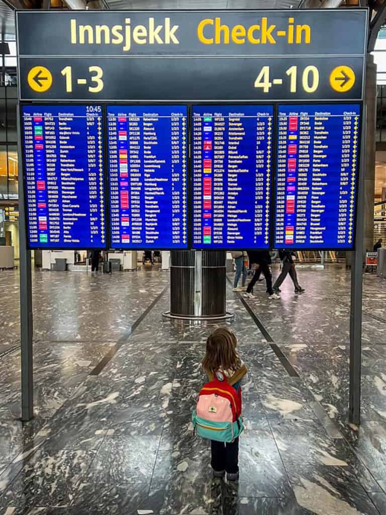 Travel with a toddler airport