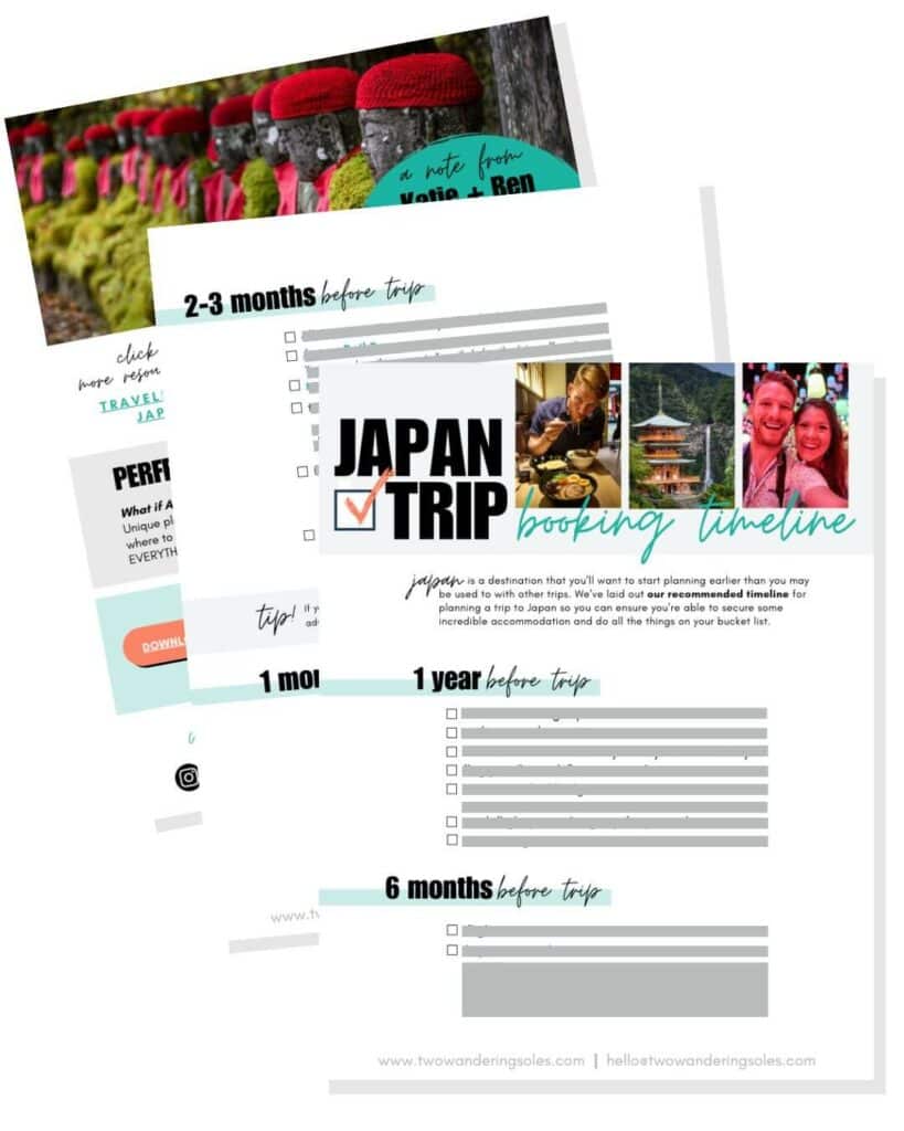 Japan booking timeline opt in