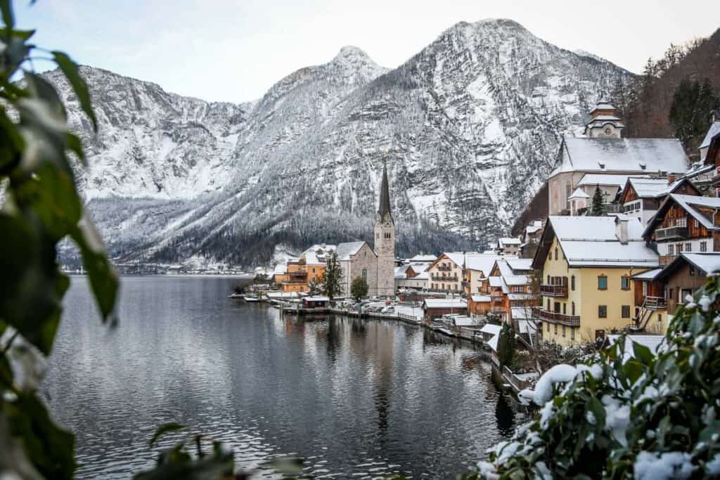 Hallstatt Austria winter in Europe