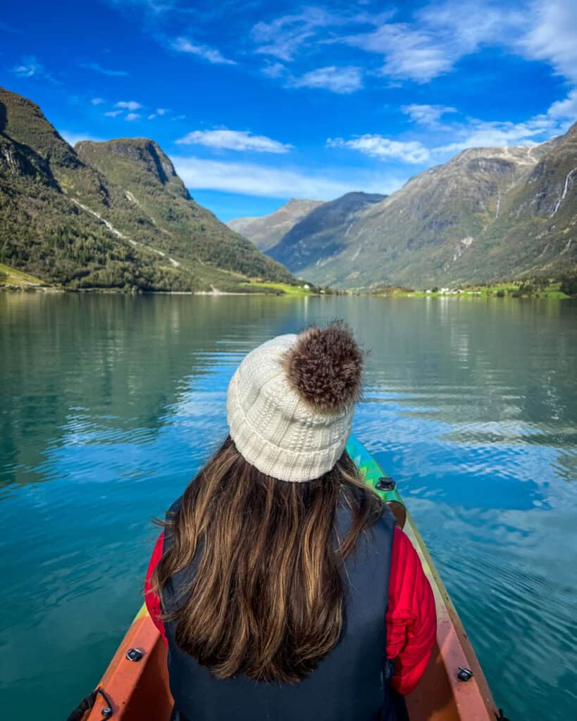 Kayaking on Olden Fjord Norway