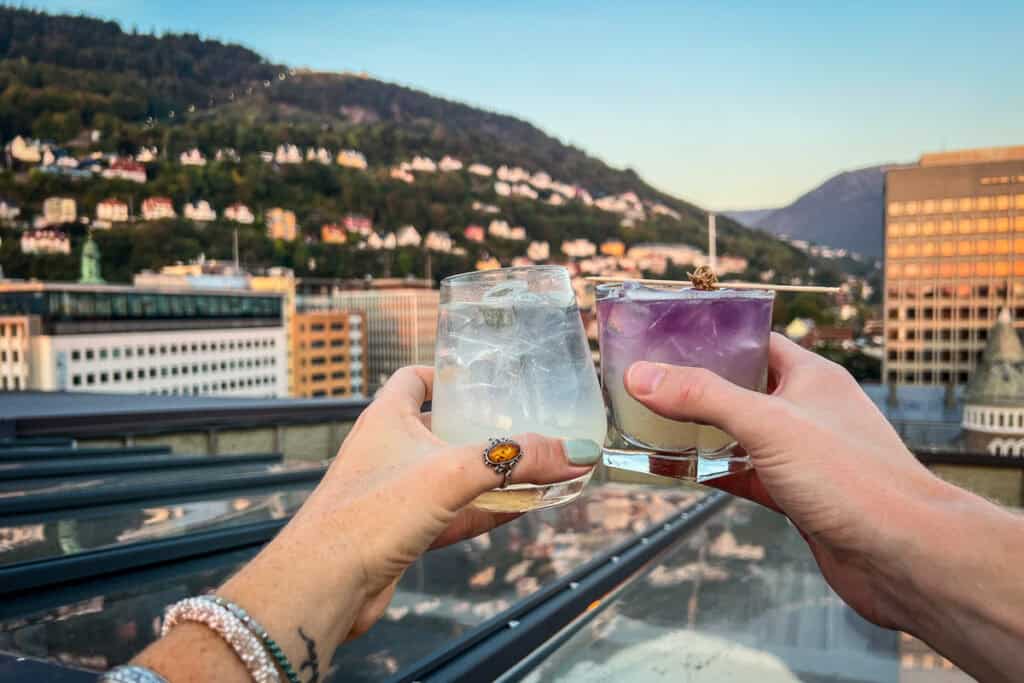 360º Xhibition rooftop cocktails Bergen Norway