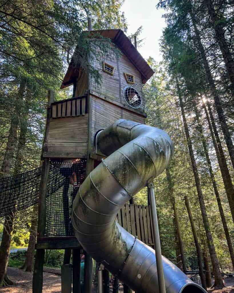 Woodland playground on Mount Floyen Bergen Norway