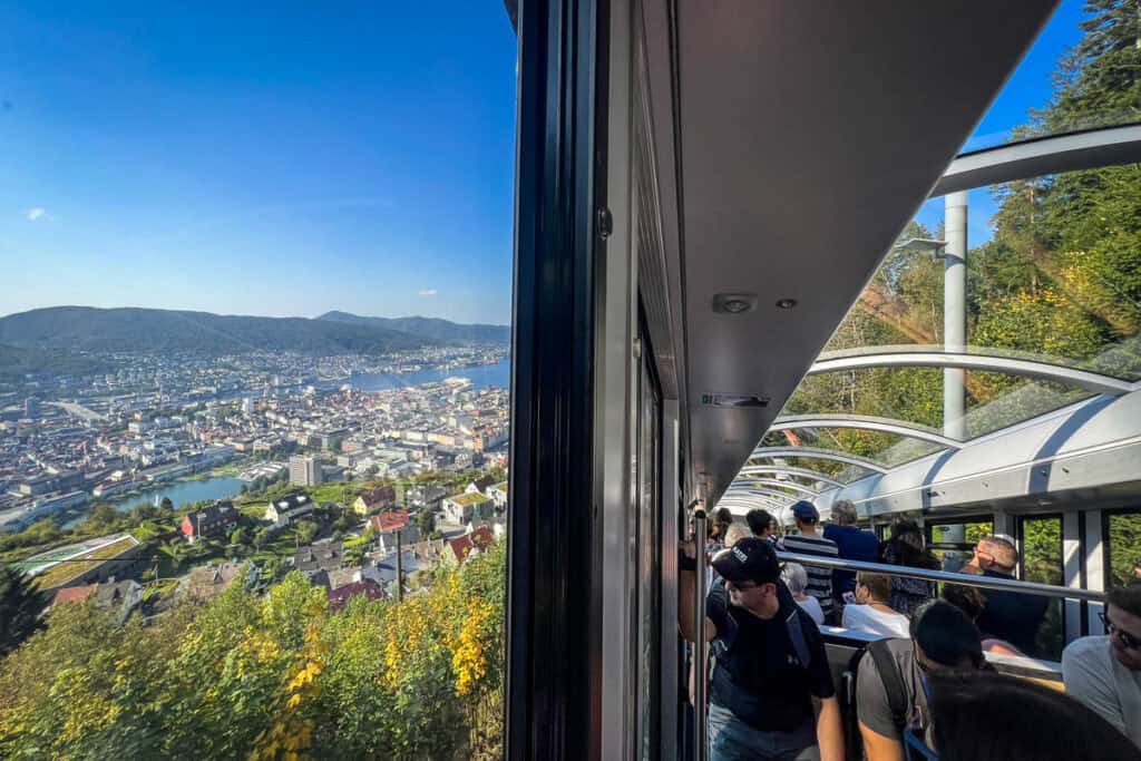 Mount Floyen funicular Bergen Norway