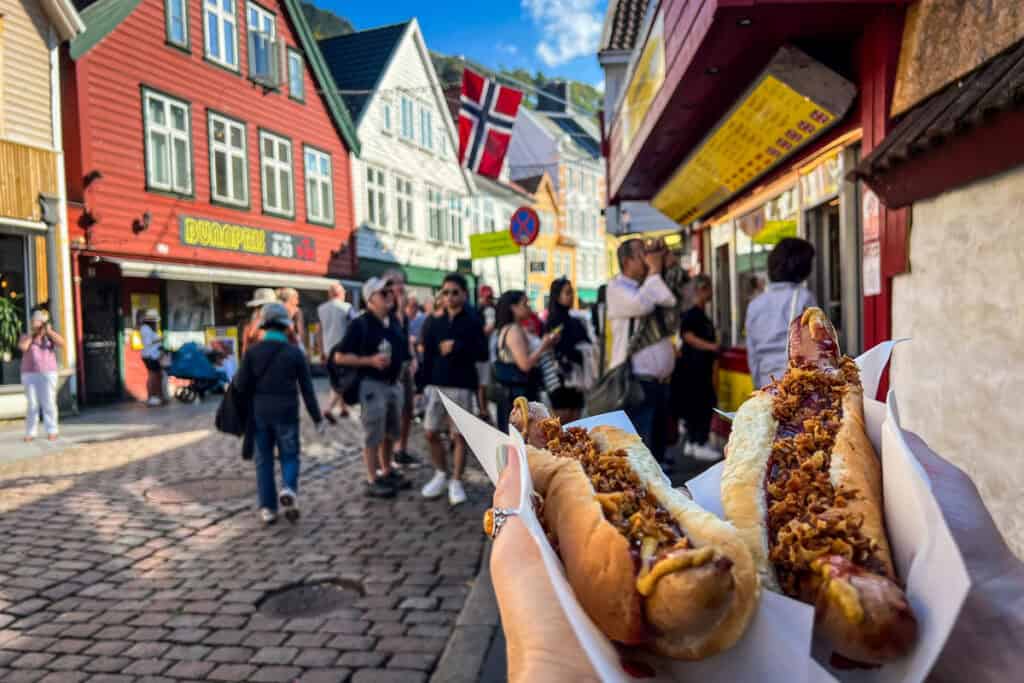 Reindeer sausage Bergen Norway