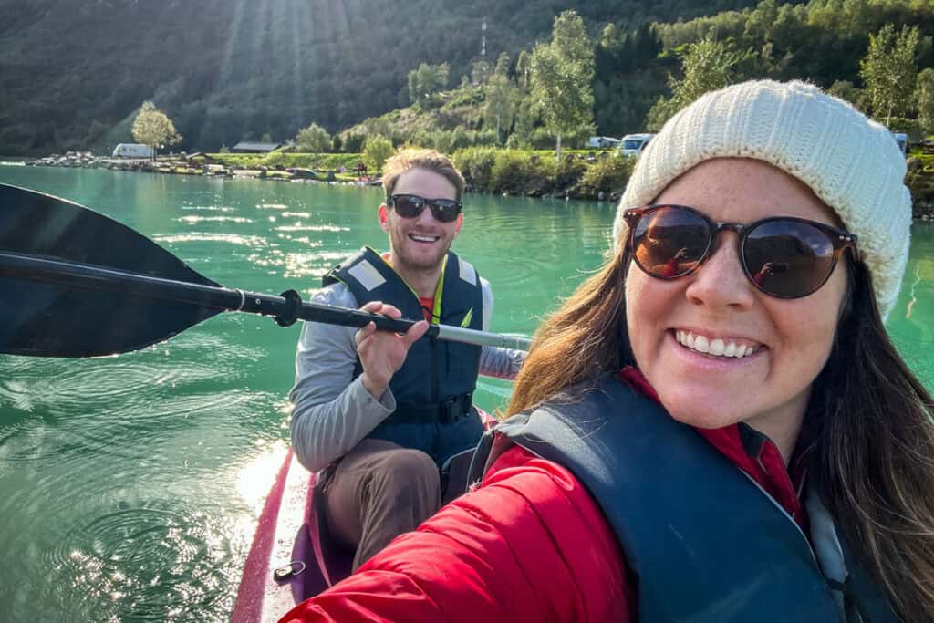 Kayaking on Olden Fjord Norway