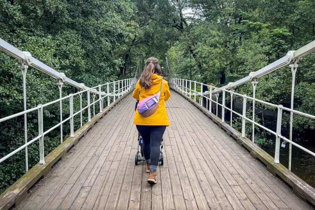 Aamodt Bru suspension bridge Oslo Norway