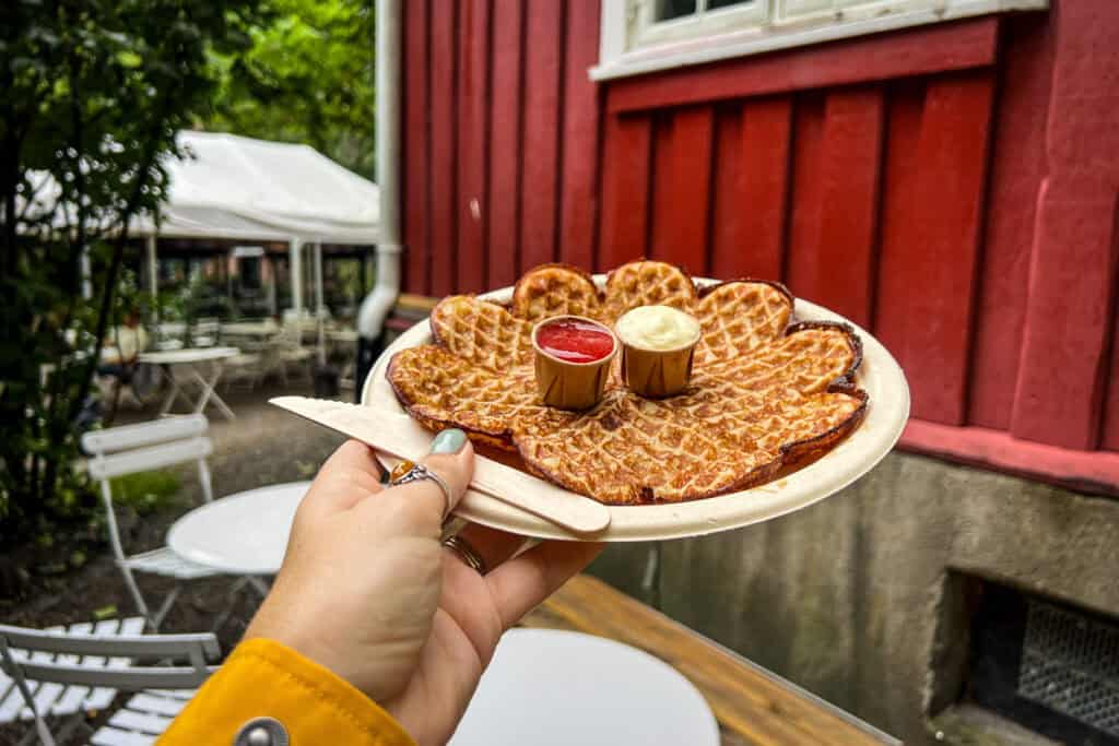 Waffles at Hønse-Lovisas House Oslo Norway