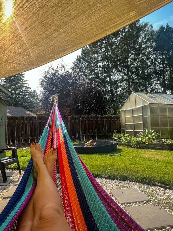 Hammock backyard garden