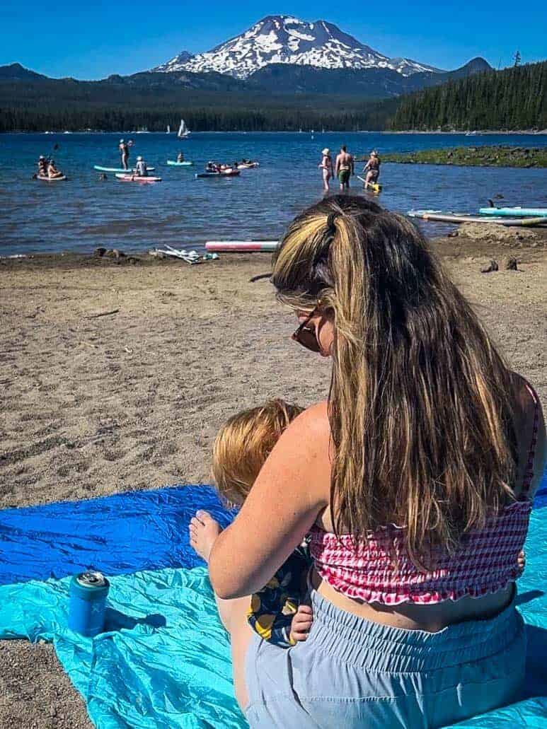 Breastfeeding Bend Oregon Elk Lake beach