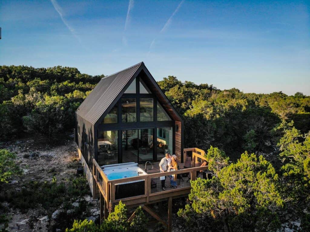 Airbnb cabin Hill Country Texas