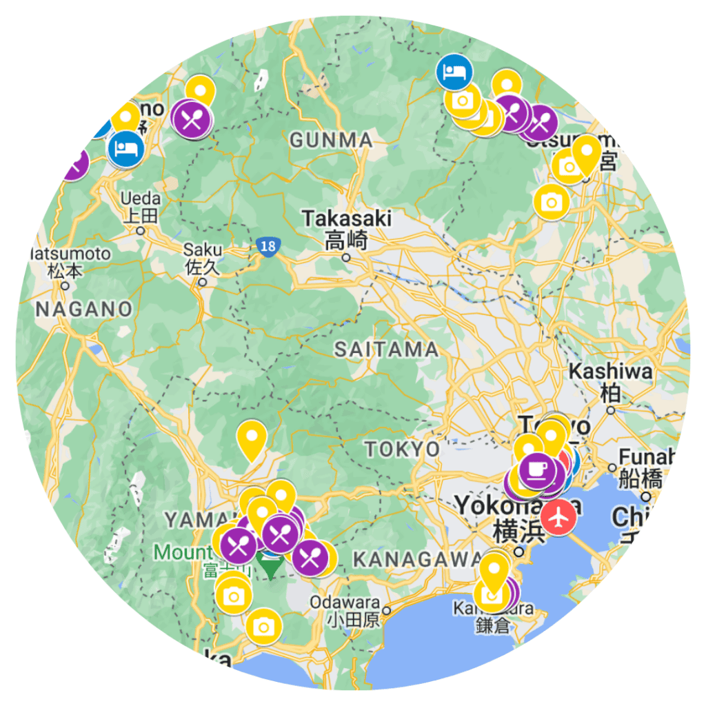 Japan Hidden Gems Map circle