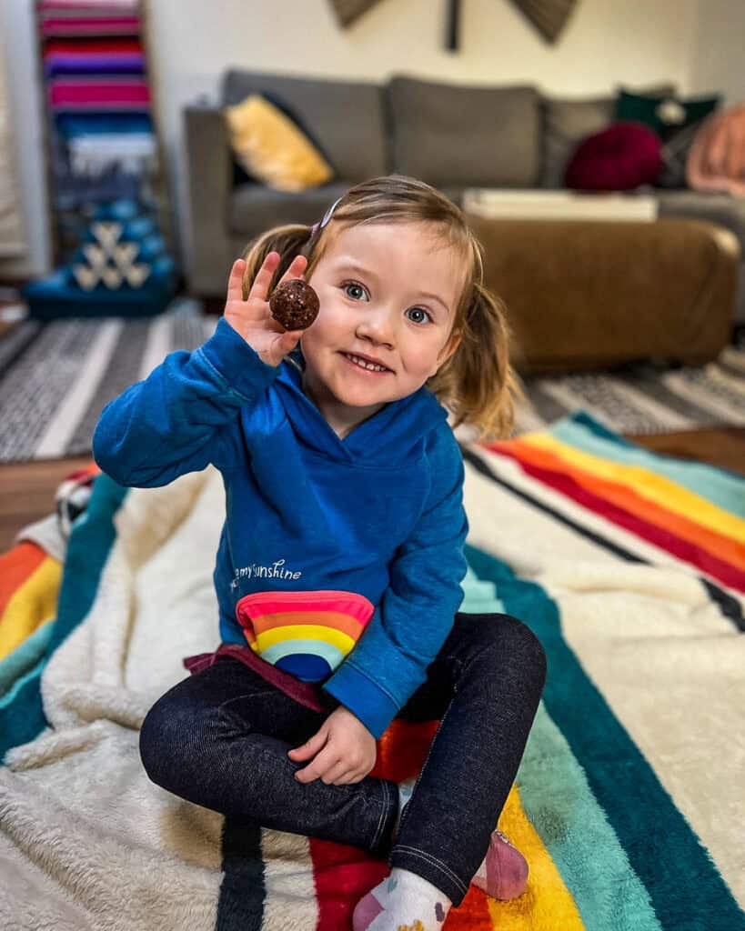 Baby toddler snack energy balls