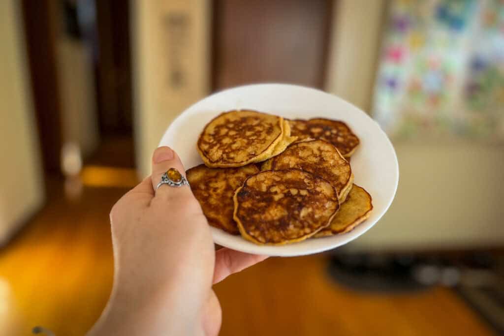 Family travel snacks baby pancakes