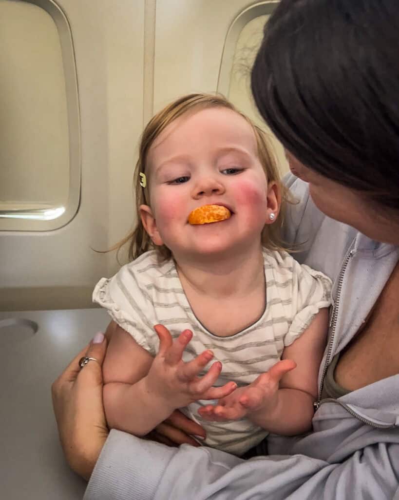 Family travel snacks clementine