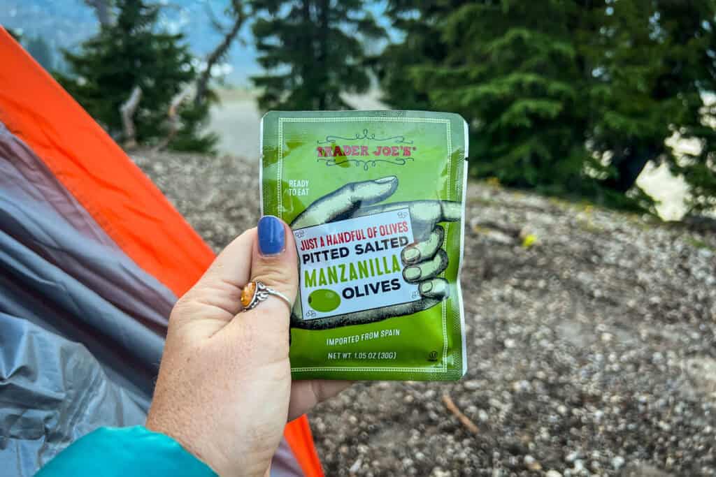 Family travel snacks olives