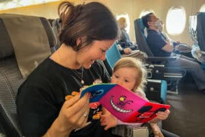 Flying with baby toys books